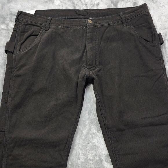 NEW Polar King by Key Pants Mens 40X32 Black Fleece Lined Shield Flex Relaxed - Picture 2 of 14